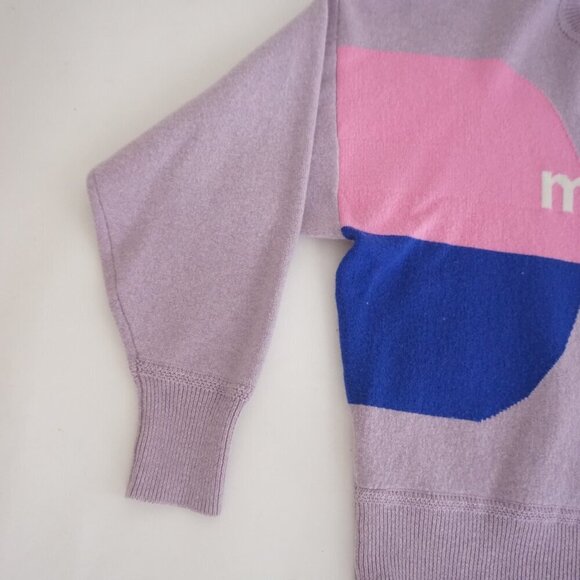 Isabel Marant Etoile Purple Pink Korbin Logo 45% Cotton 20% Wool Sweater 44 (M) - Picture 8 of 11